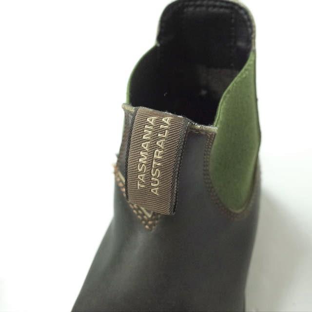 BLUNDSTONE ブランドストーン サイドゴアブーツ 000326 UK3(22.5-23cm) ダークブラウン/グリーン 撥水 オイルドレザー シューズ g10584 |  | 06