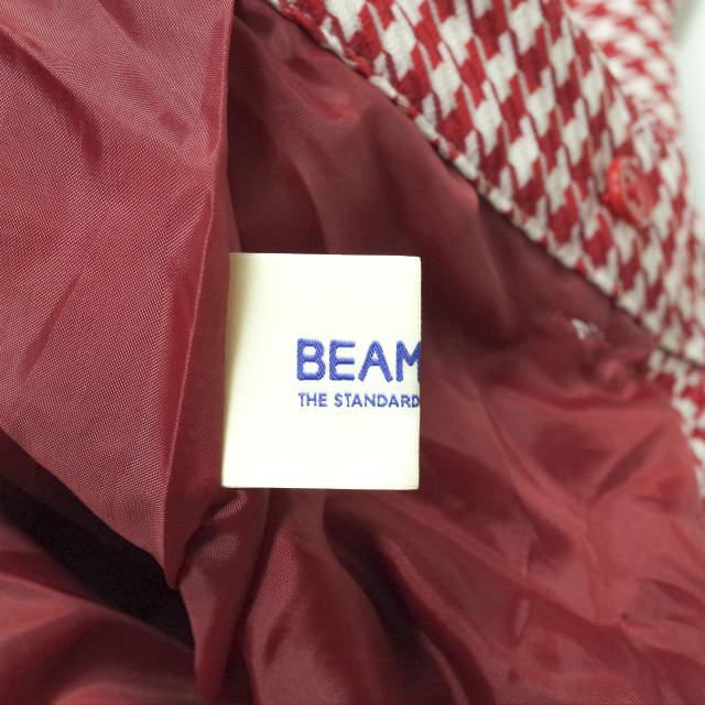 BEAMS BOY ビームスボーイ 19AW ポリエステルレーヨン ハウンドトゥーススラックス 13-23-0092-803 0 レッド パンツ 千鳥格子 g10603 |  | 06