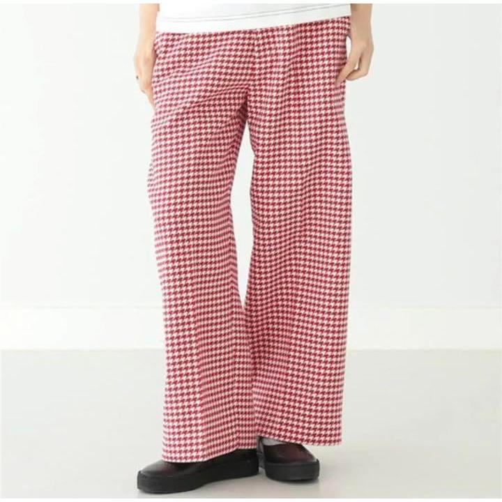 BEAMS BOY ビームスボーイ 19AW ポリエステルレーヨン ハウンドトゥーススラックス 13-23-0092-803 0 レッド パンツ 千鳥格子 g10603 |  | 08