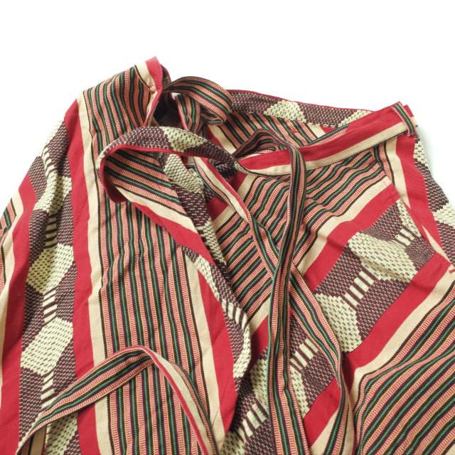 Engineered Garments エンジニアードガーメンツ 20SS エスニックジャガード ロングラップエプロンスカート 1 レッド 巻き g10681 |  | 02