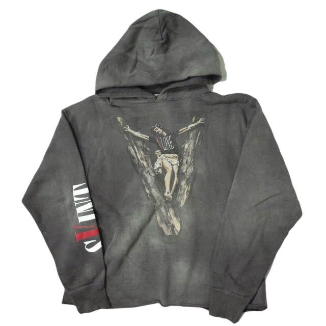 SAINT MICHAEL セントマイケル ヴィーロン 22SS HOODIE VLONE スウェットプルオーバーパーカー SM-S22-0000-070 XL BLACK Mxxxxxx g10685 | 