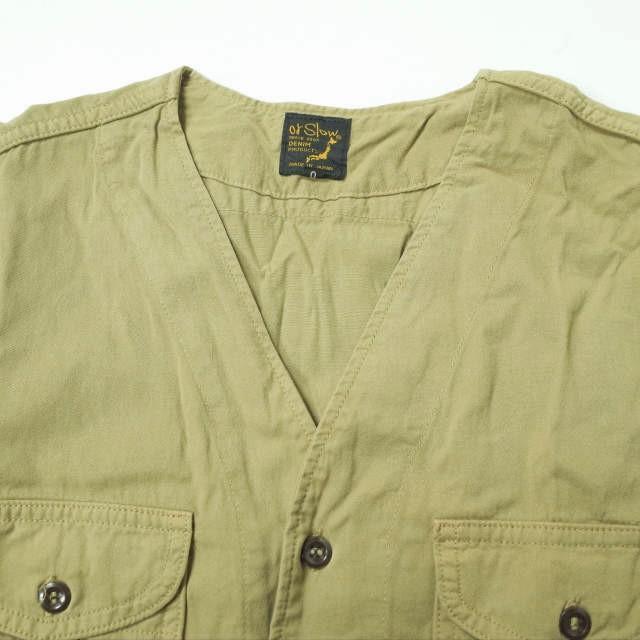 orslow オアスロウ 日本製 BOY SCOUT SHIRTS ボーイスカウトシャツ 0 KHAKI 半袖 ノーカラー トップス g10702 |  | 03