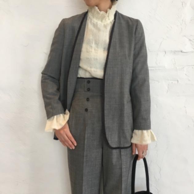 RBS Ray BEAMS アールビーエス レイビームス 18AW ノーラペルジャケット 63-16-0010-747 1 グレー テーラード アウター g10757 |  | 08