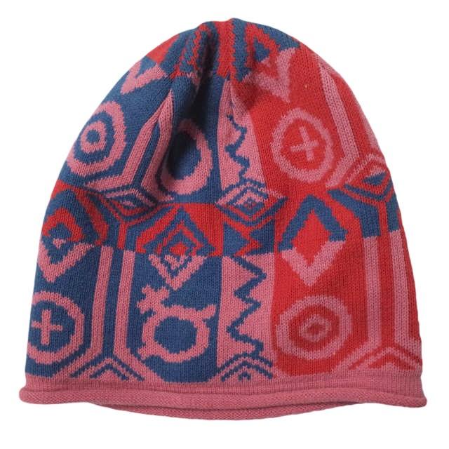 Vivienne Westwood ヴィヴィアンウエストウッド コットンアクリル ニットキャップ ?26-041-67845 幾何学柄 ビーニー ニット帽 g10763 | 