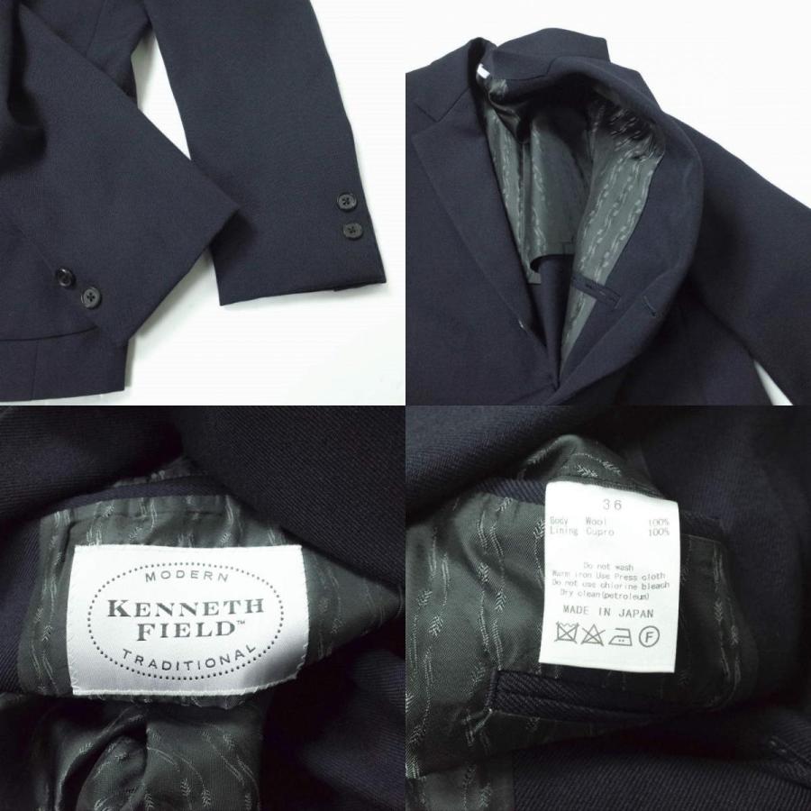 KENNETH FIELD ケネスフィールド WOOL SERGE SUITS 60s SPORTS COAT ＆ TRIM TROUSER 1P JK(36)/PT(31) NAVY スーツ セットアップ g10772 |  | 07