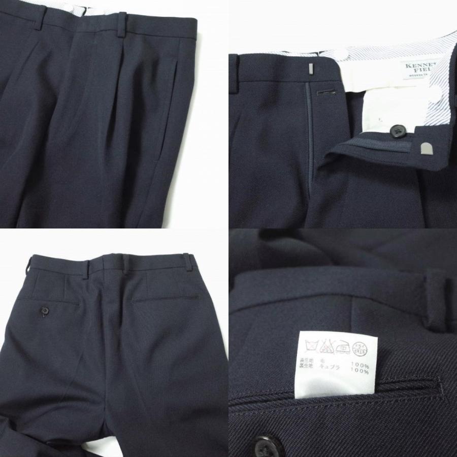 KENNETH FIELD ケネスフィールド WOOL SERGE SUITS 60s SPORTS COAT ＆ TRIM TROUSER 1P JK(36)/PT(31) NAVY スーツ セットアップ g10772 |  | 08