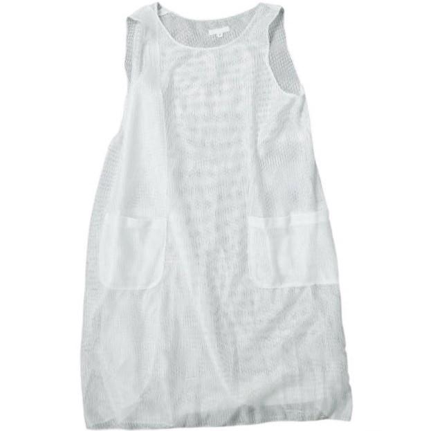 Engineered Garments エンジニアードガーメンツ 19SS  Wrap Dress - Daytona Mesh メッシュラップドレス 2 ホワイト ワンピース g10790 | 