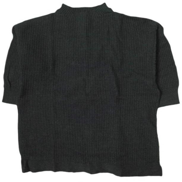 Geo Trowark x BEAMS BOY ジオトロワーク ビームスボーイ 別注 ガンジーニット 6分袖 ONE SIZE ブラック セーター プルオーバー g10818 | 