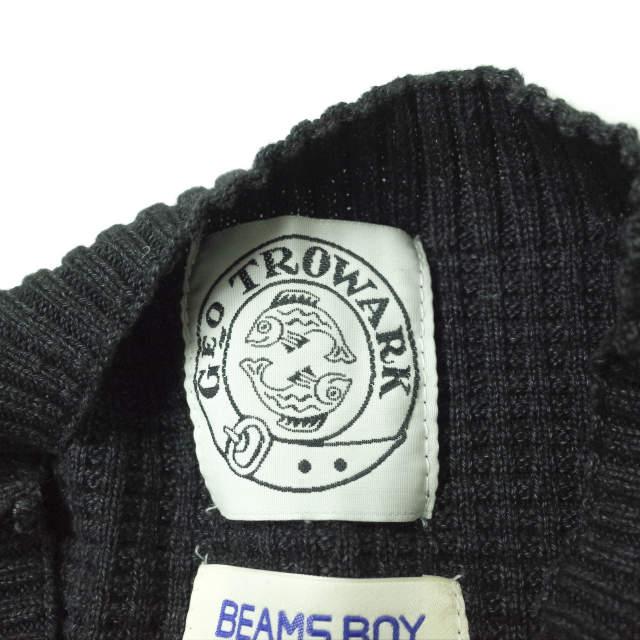 Geo Trowark x BEAMS BOY ジオトロワーク ビームスボーイ 別注 ガンジーニット 6分袖 ONE SIZE ブラック セーター プルオーバー g10818 |  | 05