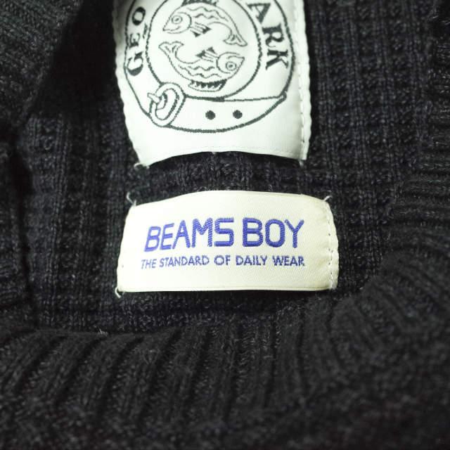 Geo Trowark x BEAMS BOY ジオトロワーク ビームスボーイ 別注 ガンジーニット 6分袖 ONE SIZE ブラック セーター プルオーバー g10818 |  | 06