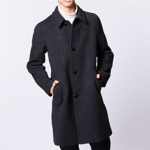 MP di Massimo Piombo エムピー ディ マッシモピオンボ イタリア製 BAL DIAGONAL COAT ウールステンカラーコート 48 NAVY/GRAY g10855 |  | 09