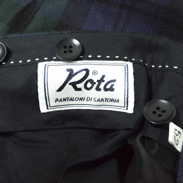 ROTA ロータ イタリア製 ウールサイドアジャスター2プリーツ ROTA ロータ イタリア製 ウールサイドアジャスター2プリーツ