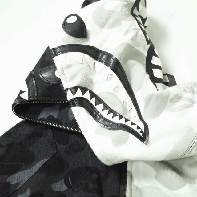 A BATHING APE x NEIGHBORHOOD ア ベイシング エイプ ネイバーフッド 18AW NHBP . CAMO SHARK ZIP HOODED カモシャーク ジップパーカー 2XL |  | 03
