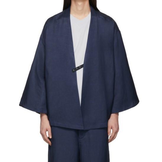 新品 SASQUATCHfabrix. サスクワァッチファブリックス 19SS NANPOU CARDIGAN リネンカーディガンジャケット 19SS-JKL-009 L NAVY g10913 |  | 09