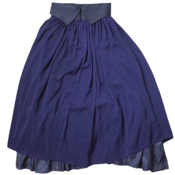 RBS Ray BEAMS アールビーエス レイビームス ラウンドヘムギャザースカート 63-27-0308-747 0 NAVY マキシ ボトムス g10956 |  | 01