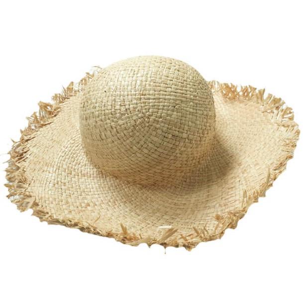 WILLYS ウィリーズ フランス製 Hewn hat ストローハット Adult/58cm ベージュ 麦わら帽子 ロングブリム 帽子 g10958 | 