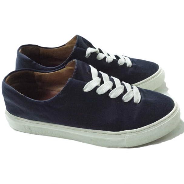 SOLOVIERE ソロヴィエール イタリア製 HERVE EN VILLE エルヴェアンヴィル サテンレースアップスニーカー 37(23.5cm) NAVY シューズ g10960 |  | 02