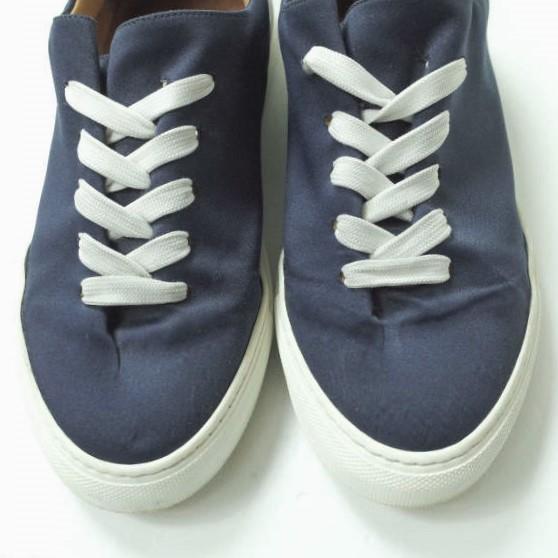 SOLOVIERE ソロヴィエール イタリア製 HERVE EN VILLE エルヴェアンヴィル サテンレースアップスニーカー 37(23.5cm) NAVY シューズ g10960 |  | 04