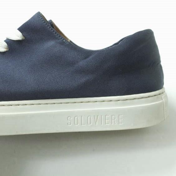 SOLOVIERE ソロヴィエール イタリア製 HERVE EN VILLE エルヴェアンヴィル サテンレースアップスニーカー 37(23.5cm) NAVY シューズ g10960 |  | 07