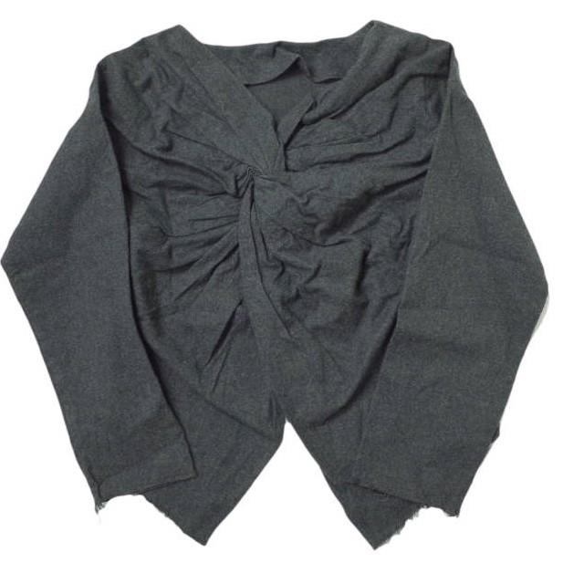 RBS Ray BEAMS レイビームス バックツイストプルオーバー 63-11-0162-747 グレー カットオフ シャギー カットソー ブラウス g10964 | 