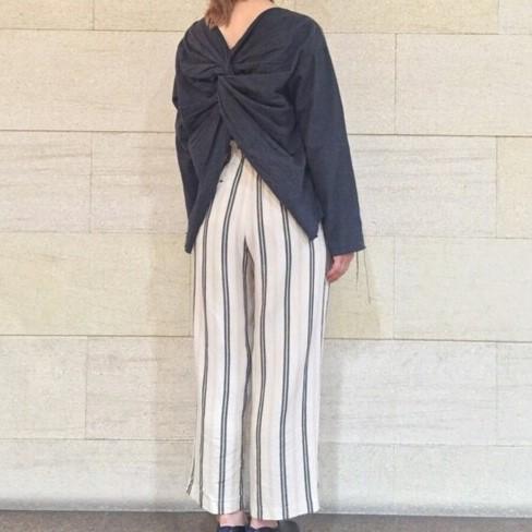 RBS Ray BEAMS レイビームス バックツイストプルオーバー 63-11-0162-747 グレー カットオフ シャギー カットソー ブラウス g10964 |  | 07