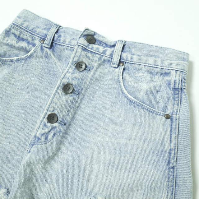 MOUSSY マウジー ハイウエストボタン カットオフデニムショーツ 0107S211-0010 2 Indigo ショートパンツ ダメージ加工 ボトムス g10970 |  | 03