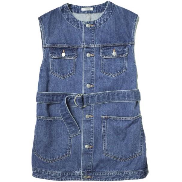 MACPHEE マカフィー 21SS 日本製 コットンデニムベルテッドベスト 12-07-11-07001 36(ONE SIZE) Indigo ジレ TOMORROWLAND トップス g11079 | 