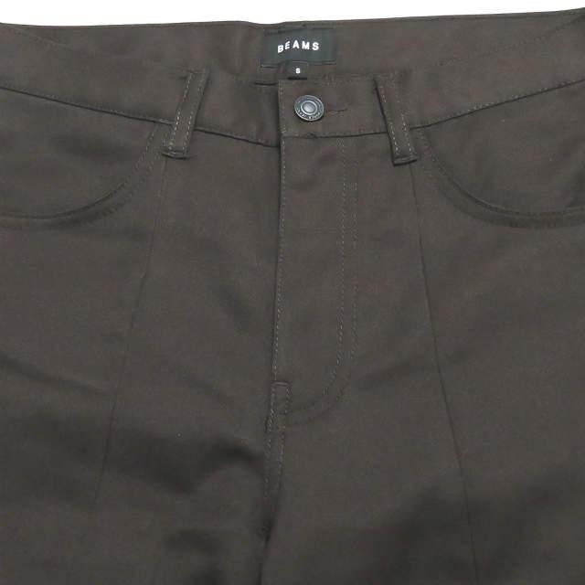 BEAMS ビームス スリットカットオフパンツ 11-21-0894-791 S ダークブラウン セミフレア ジップフライ ボトムス g11103 |  | 03