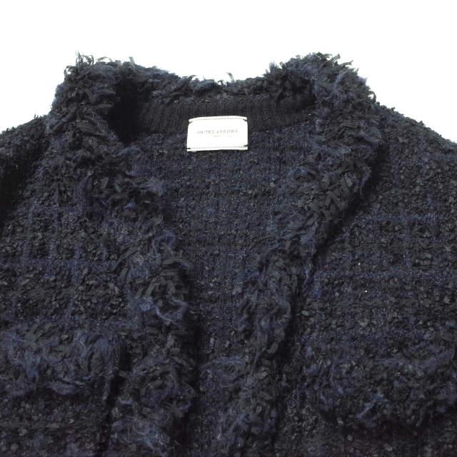 UNITED ARROWS ユナイテッドアローズ 22AW ミックスチェック ツイードニットベスト 1518-183-0314 Free NAVY ジレ トップス g11122 |  | 03
