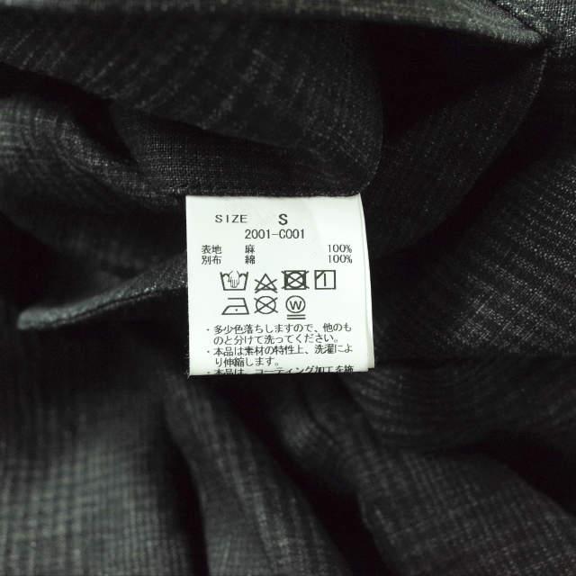 KUON クオン 20SS 日本製 麻・墨染チェック シングルコート 2001-CO01 