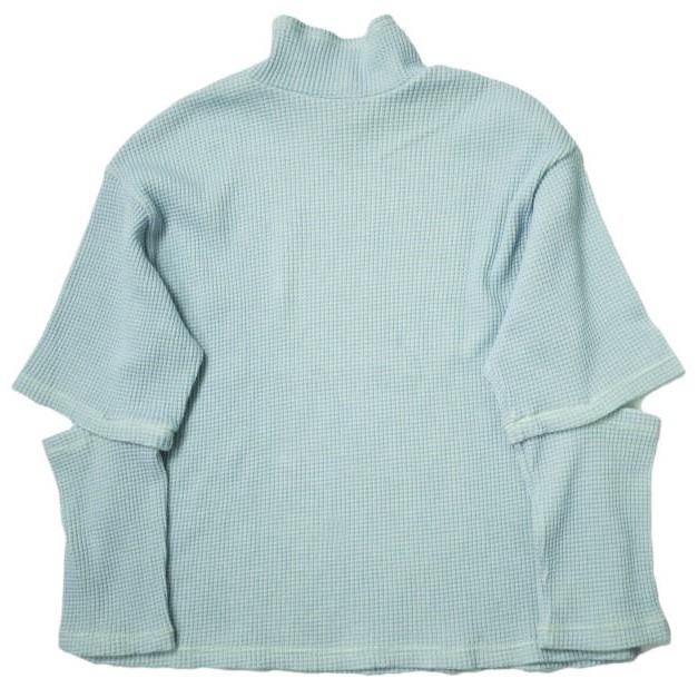 Ray BEAMS レイビームス 23SS 日本製 エルボーオープン ハイネックトップス 61-14-0087-101 BLUE ワッフル サーマル カットソー g11152 |  | 01