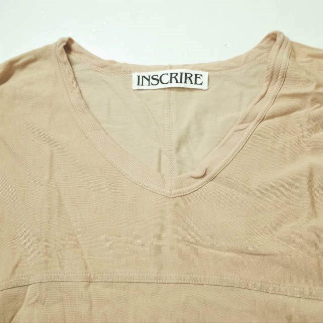 INSCRIRE アンスクリア 21SS 日本製 アメリカンフットボールTシャツ I21SS-CUT11 Free ベージュ Vネック カットソー トップス g11153 |  | 03