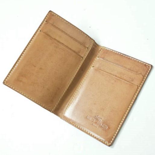 ETRO エトロ ペイズリーレザーカードケース ダークブラウン パスケース g11185 |  | 03