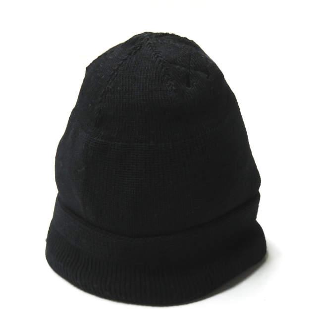 BETON CIRE ベトンシレ フランス製 TORPILLE ウールニットビーニー ブラック ニットキャップ ワッチキャップ ニット帽 帽子 g11199 | 