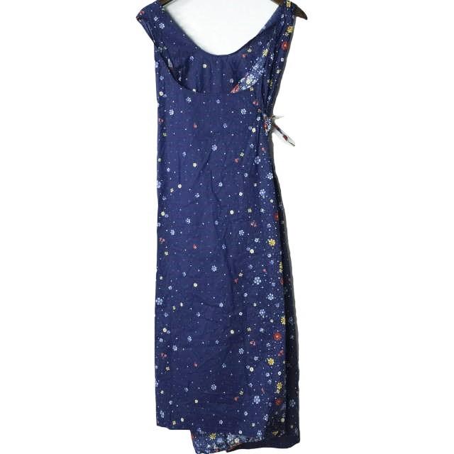 FWK by ENGINEERED GARMENTS エンジニアードガーメンツ Wrap Dress - Floral ＆ Dots Print ラップドレス 1 ネイビー ワンピース g11207 |  | 01