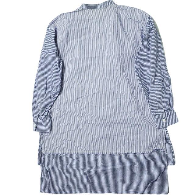 sawa takai サワタカイ 日本製 バンドカラーストライプロングシャツ FW15-3017 XS Blue Stripe 長袖 コットン トップス g11232 |  | 01