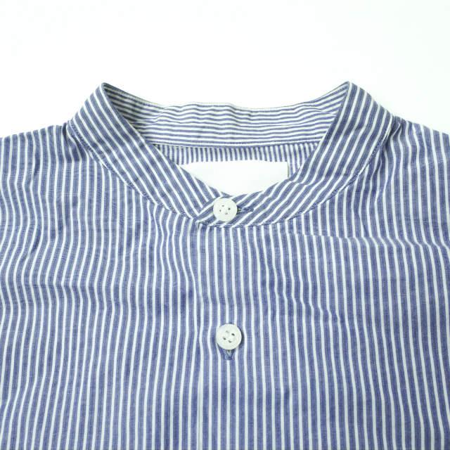 sawa takai サワタカイ 日本製 バンドカラーストライプロングシャツ FW15-3017 XS Blue Stripe 長袖 コットン トップス g11232 |  | 03