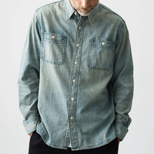 RRL ダブルアールエル 22AW Hercules Work Shirt - Denim RRL ダブルアールエル 22AW Hercules Work Shirt - Denim