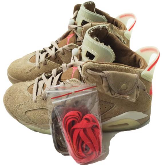 NIKE x Travis Scott ナイキ トラヴィススコット AIR JORDAN 6 RETRO ?DH0690-200 US10.5(28.5cm) BRITISH KHAKI/BRIGHT CRIMSON g11257｜looponline｜02