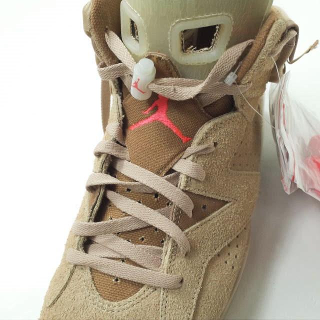 NIKE x Travis Scott ナイキ トラヴィススコット AIR JORDAN 6 RETRO ?DH0690-200 US10.5(28.5cm) BRITISH KHAKI/BRIGHT CRIMSON g11257｜looponline｜06