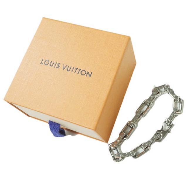LOUIS VUITTON ルイ・ヴィトン イタリア製 ブレスレット・チェーン モノグラム M64223 シルバー Mサイズ アクセサリー g11297 |  | 01