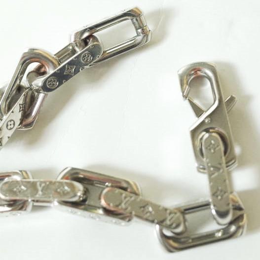 LOUIS VUITTON ルイ・ヴィトン イタリア製 ブレスレット・チェーン モノグラム M64223 シルバー Mサイズ アクセサリー g11297 |  | 04