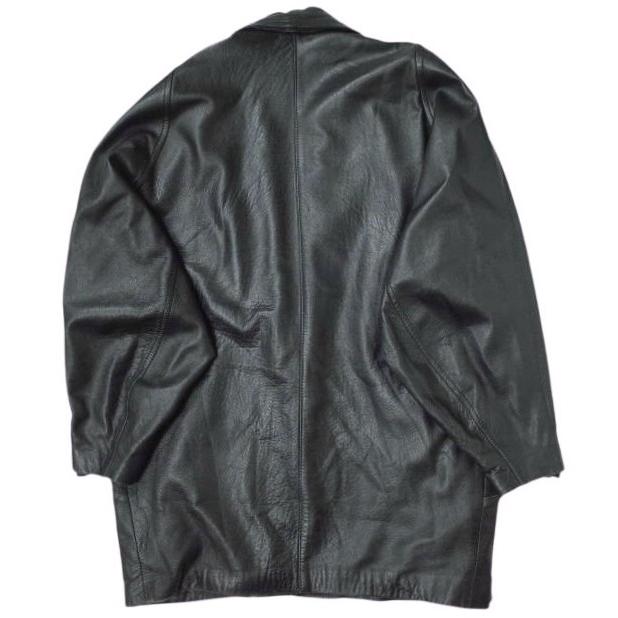古着 ドルマンスリーブ レザーショールカラージャケット 38 DARK NAVY 革ジャン ヴィンテージ ユニセックス アウター g11326 |  | 01