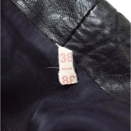 古着 ドルマンスリーブ レザーショールカラージャケット 38 DARK NAVY 革ジャン ヴィンテージ ユニセックス アウター g11326 |  | 06