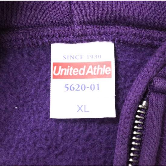 United Athle ユナイテッドアスレ 10.0オンス T/C スウェット フルジップ パーカ（裏起毛） 5620-01 XL PURPLE パーカー フーディー |  | 02