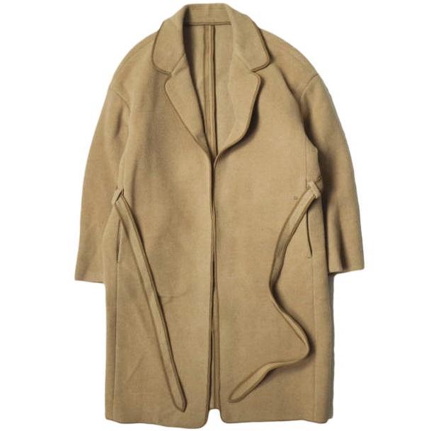 45R フォーティファイブアール 日本製 パイルカットメルトンのコート 2 キャメル 45rpm パイピング ローブ ガウン アウター g11353 | 
