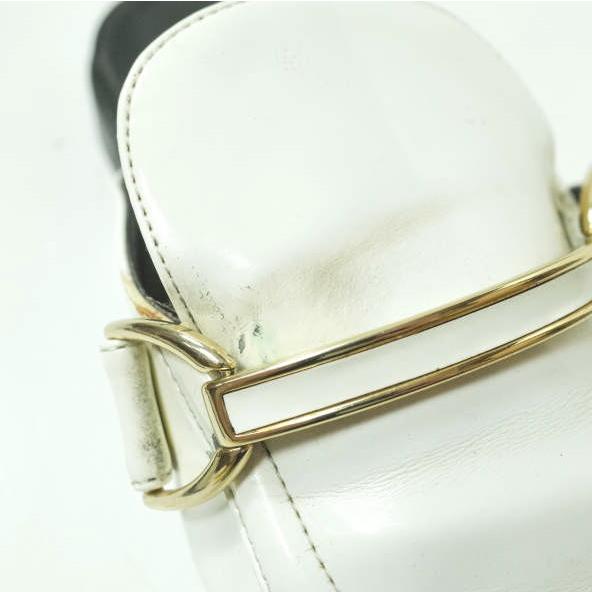 Stella McCartney ステラマッカートニー パテントレザー ビットローファーミュール 36(22.5-23cm) ホワイト エナメル サンダル g11367 |  | 07