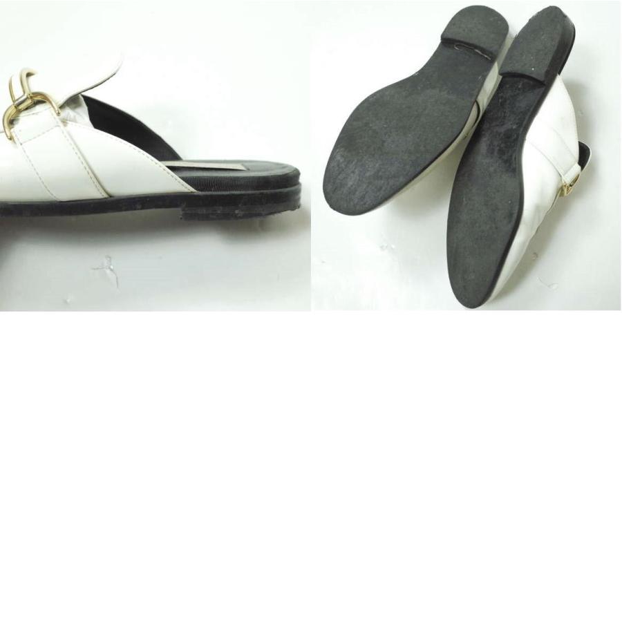 Stella McCartney ステラマッカートニー パテントレザー ビットローファーミュール 36(22.5-23cm) ホワイト エナメル サンダル g11367 |  | 09