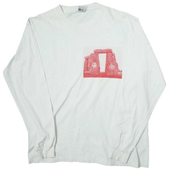 POWERS パワーズ アメリカ製 プリントロングスリーブTシャツ L ホワイト 長袖 ロンT トップス g11370 | 