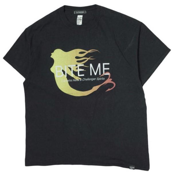 CHALLENGER x CAPTAINS HELM チャレンジャー キャプテンズヘルム 別注 BITE ME TEE マーメイドプリントTシャツ XL ブラック 半袖 g11372 | 